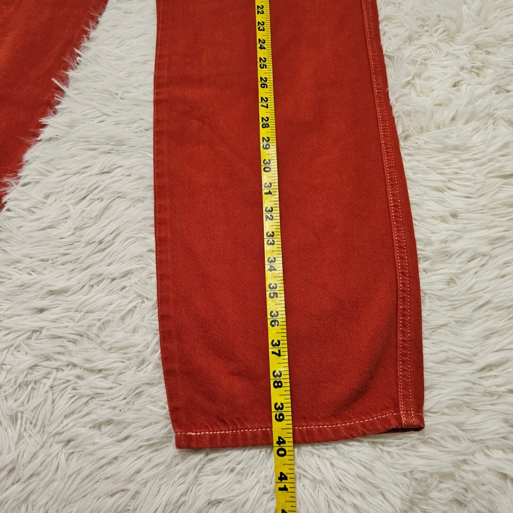 Levis Womens Dad Utility Pants Rust Relaxed Straight Leg Carpenter Jeans Sz 26 - Picture 6 of 13